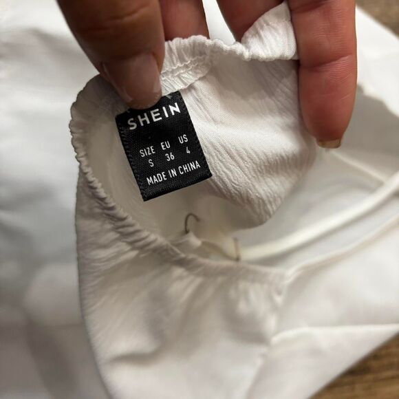 SHEIN White Boho Spaghetti Strap Small Multi-Color Women's Work Tank Top Blouse - Picture 3 of 3